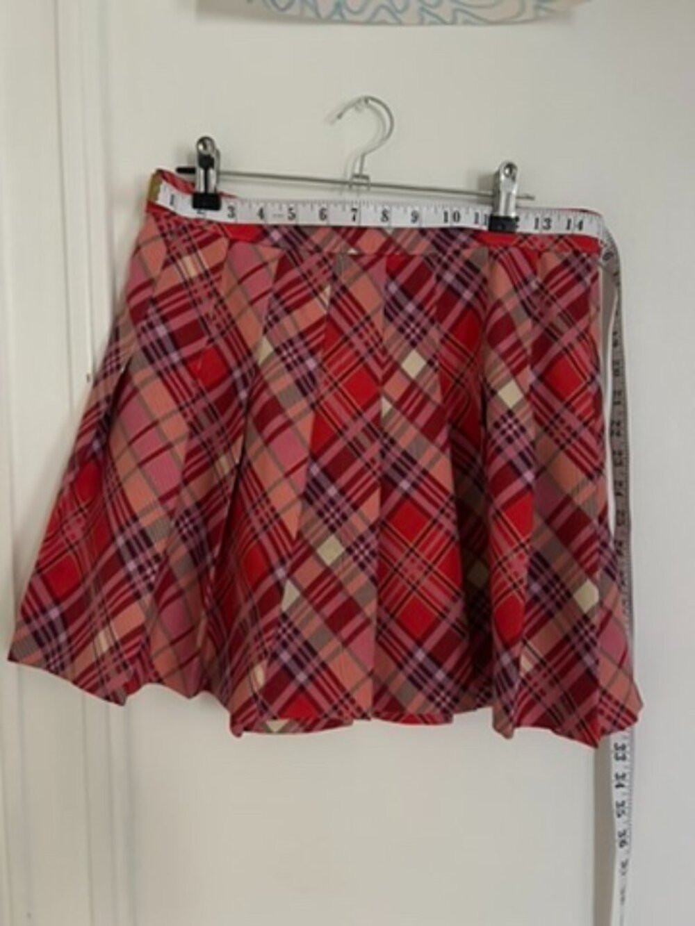 american apparel tennis skirt - pink plaid
